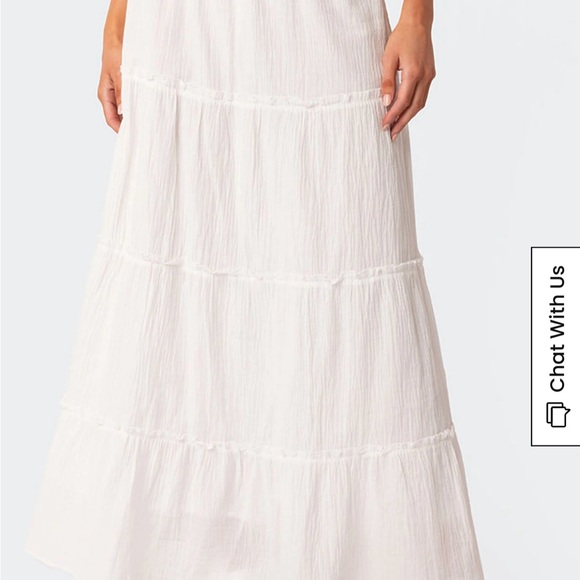 New Edikted White Maxi Skirt - Picture 2 of 6
